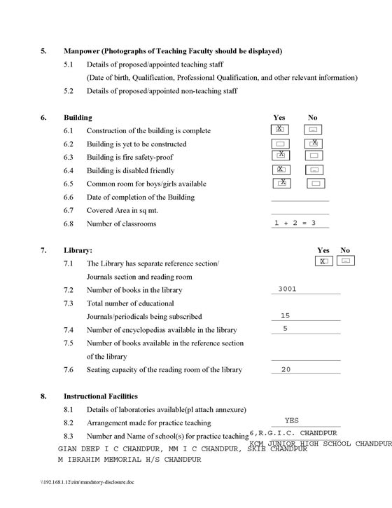 Mandatory disclosure